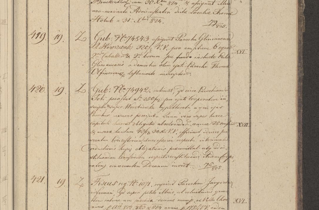 Zdjęcie nr 56 dla obiektu archiwalnego: Protocollon exhibitorum in Ecclesiasticis ex anno 1825