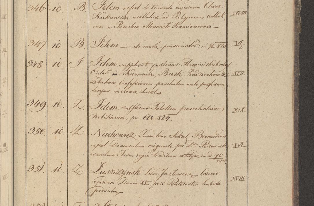 Zdjęcie nr 48 dla obiektu archiwalnego: Protocollon exhibitorum in Ecclesiasticis ex anno 1825