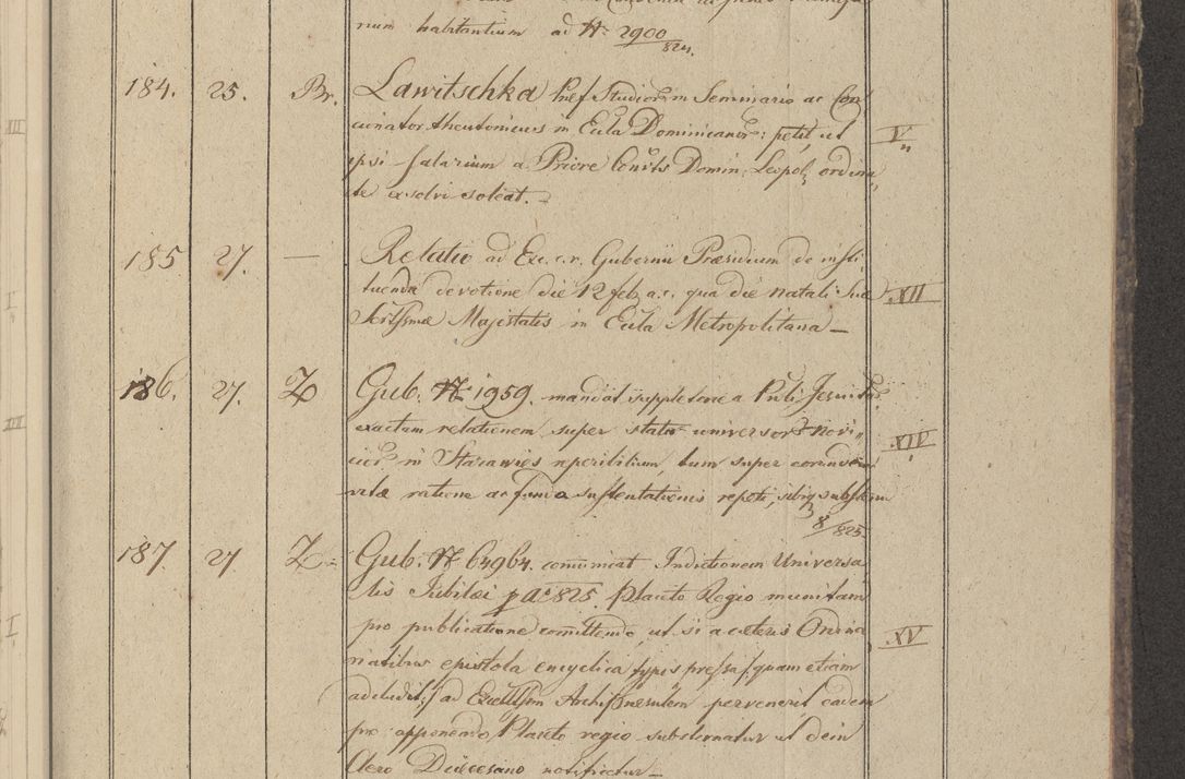 Zdjęcie nr 28 dla obiektu archiwalnego: Protocollon exhibitorum in Ecclesiasticis ex anno 1825