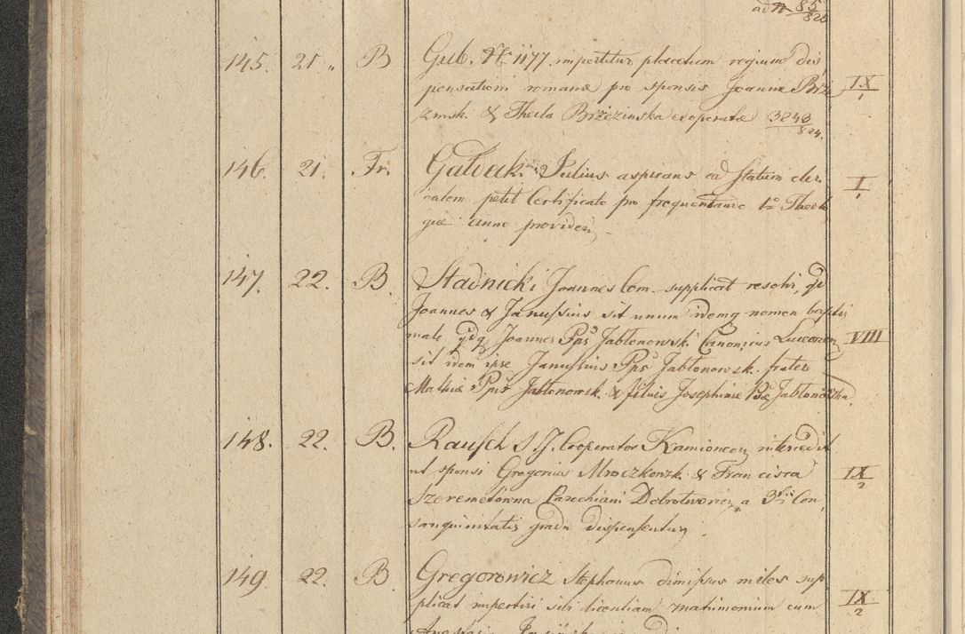 Zdjęcie nr 23 dla obiektu archiwalnego: Protocollon exhibitorum in Ecclesiasticis ex anno 1825