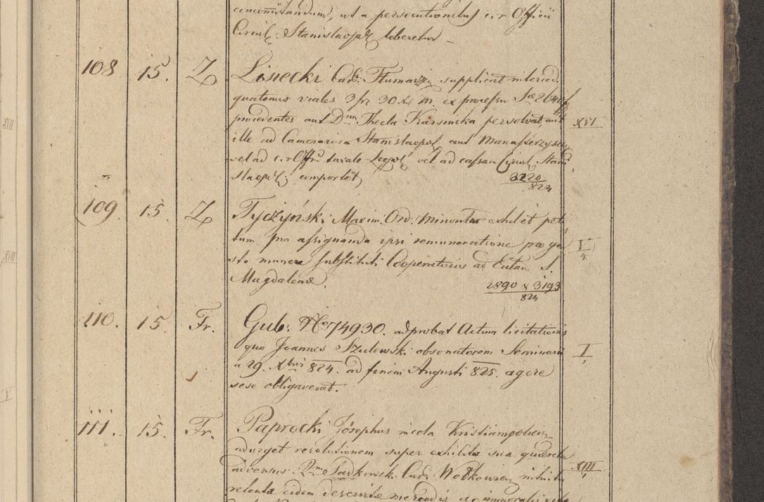 Zdjęcie nr 18 dla obiektu archiwalnego: Protocollon exhibitorum in Ecclesiasticis ex anno 1825