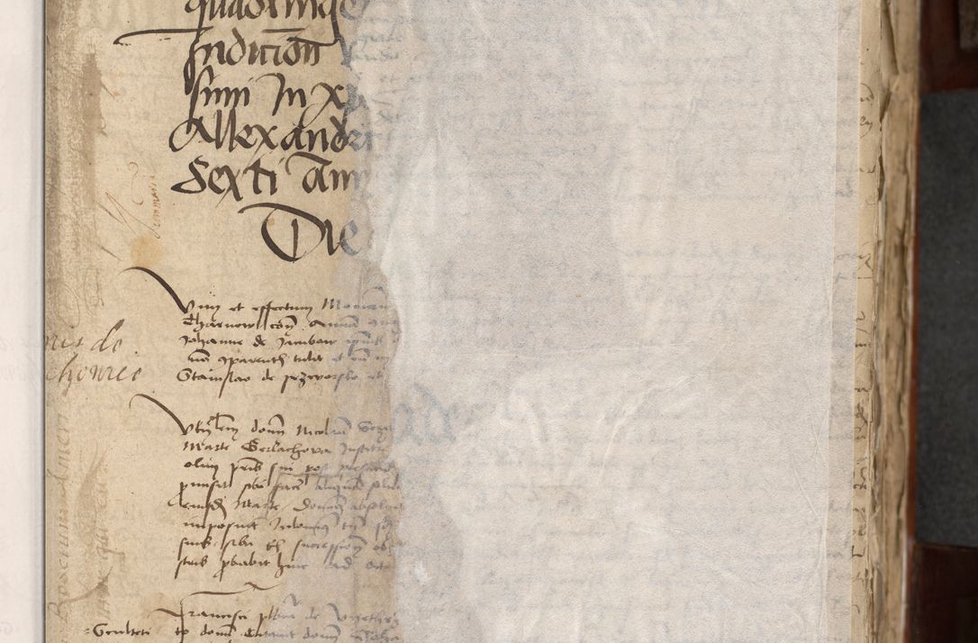 Zdjęcie nr 3 dla obiektu archiwalnego: Acta actoru[m coram venerabili viro] domino Joh[anne de Lathoschin, sacre] theologie [et decretorum] doctore [canonico et officiali Cracoviensi] generali [anno Domini millesimo] quadringen[tesimo nonagesimo tercio] indicione [XI, pontificatus sanctis]simi in Christo [patris domini nostri domini] Allexandri [divina providencia pape] sexti, anni [ipsius primo]