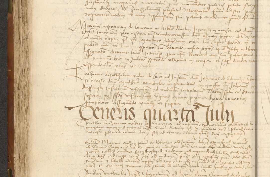 Zdjęcie nr 198 dla obiektu archiwalnego: Acta actoru[m coram venerabili viro] domino Joh[anne de Lathoschin, sacre] theologie [et decretorum] doctore [canonico et officiali Cracoviensi] generali [anno Domini millesimo] quadringen[tesimo nonagesimo tercio] indicione [XI, pontificatus sanctis]simi in Christo [patris domini nostri domini] Allexandri [divina providencia pape] sexti, anni [ipsius primo]