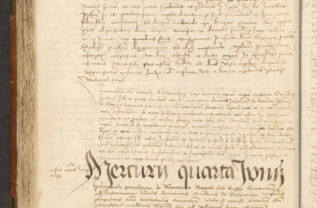Zdjęcie nr 186 dla obiektu archiwalnego: Acta actoru[m coram venerabili viro] domino Joh[anne de Lathoschin, sacre] theologie [et decretorum] doctore [canonico et officiali Cracoviensi] generali [anno Domini millesimo] quadringen[tesimo nonagesimo tercio] indicione [XI, pontificatus sanctis]simi in Christo [patris domini nostri domini] Allexandri [divina providencia pape] sexti, anni [ipsius primo]