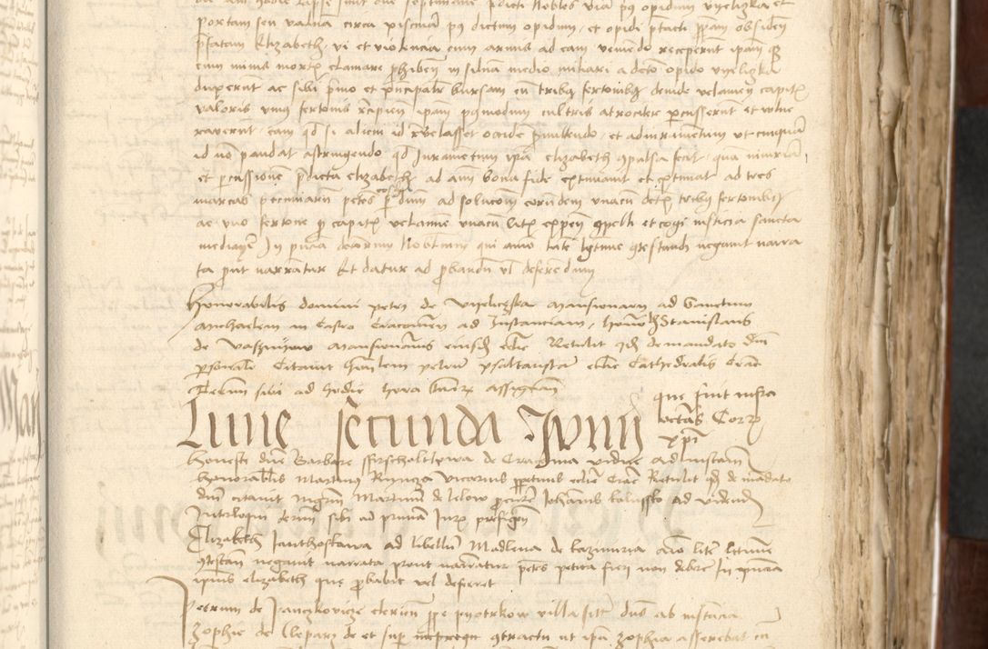 Zdjęcie nr 185 dla obiektu archiwalnego: Acta actoru[m coram venerabili viro] domino Joh[anne de Lathoschin, sacre] theologie [et decretorum] doctore [canonico et officiali Cracoviensi] generali [anno Domini millesimo] quadringen[tesimo nonagesimo tercio] indicione [XI, pontificatus sanctis]simi in Christo [patris domini nostri domini] Allexandri [divina providencia pape] sexti, anni [ipsius primo]