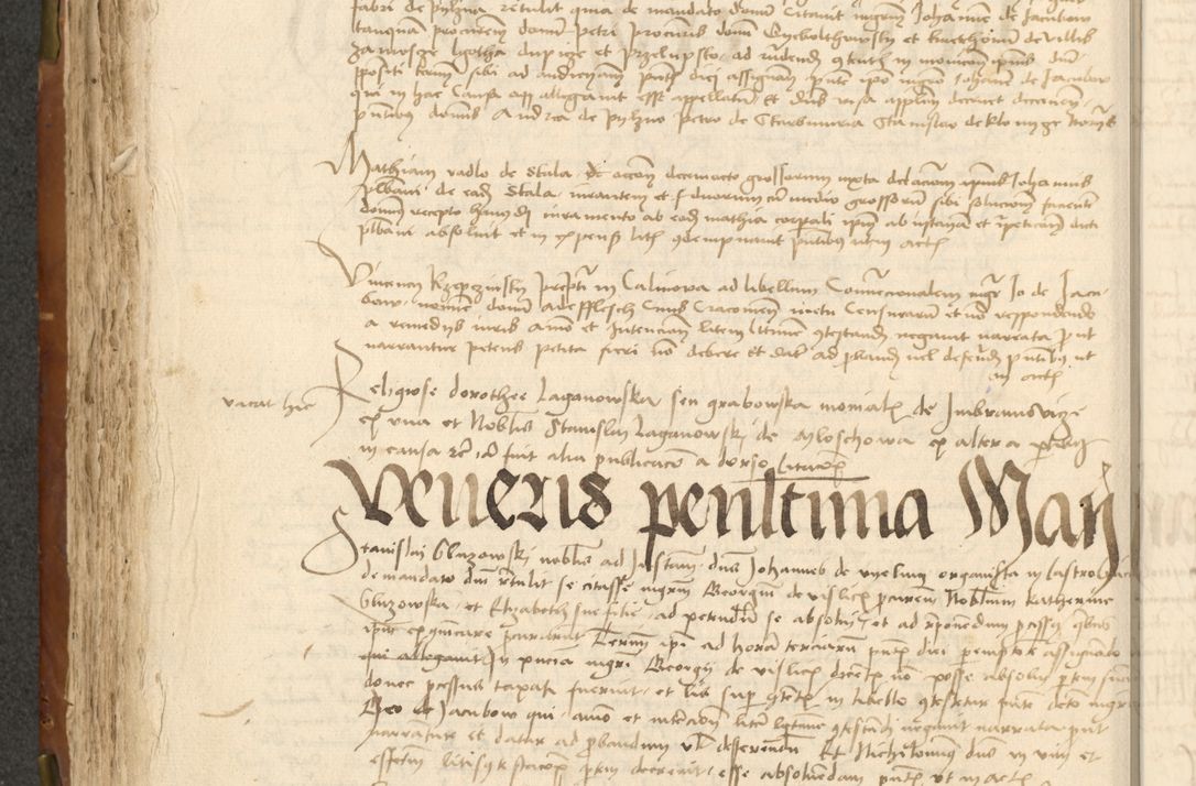 Zdjęcie nr 184 dla obiektu archiwalnego: Acta actoru[m coram venerabili viro] domino Joh[anne de Lathoschin, sacre] theologie [et decretorum] doctore [canonico et officiali Cracoviensi] generali [anno Domini millesimo] quadringen[tesimo nonagesimo tercio] indicione [XI, pontificatus sanctis]simi in Christo [patris domini nostri domini] Allexandri [divina providencia pape] sexti, anni [ipsius primo]