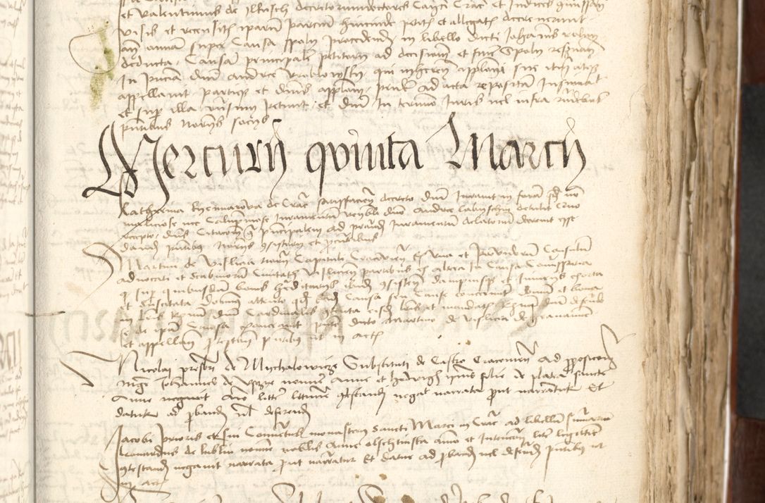 Zdjęcie nr 165 dla obiektu archiwalnego: Acta actoru[m coram venerabili viro] domino Joh[anne de Lathoschin, sacre] theologie [et decretorum] doctore [canonico et officiali Cracoviensi] generali [anno Domini millesimo] quadringen[tesimo nonagesimo tercio] indicione [XI, pontificatus sanctis]simi in Christo [patris domini nostri domini] Allexandri [divina providencia pape] sexti, anni [ipsius primo]