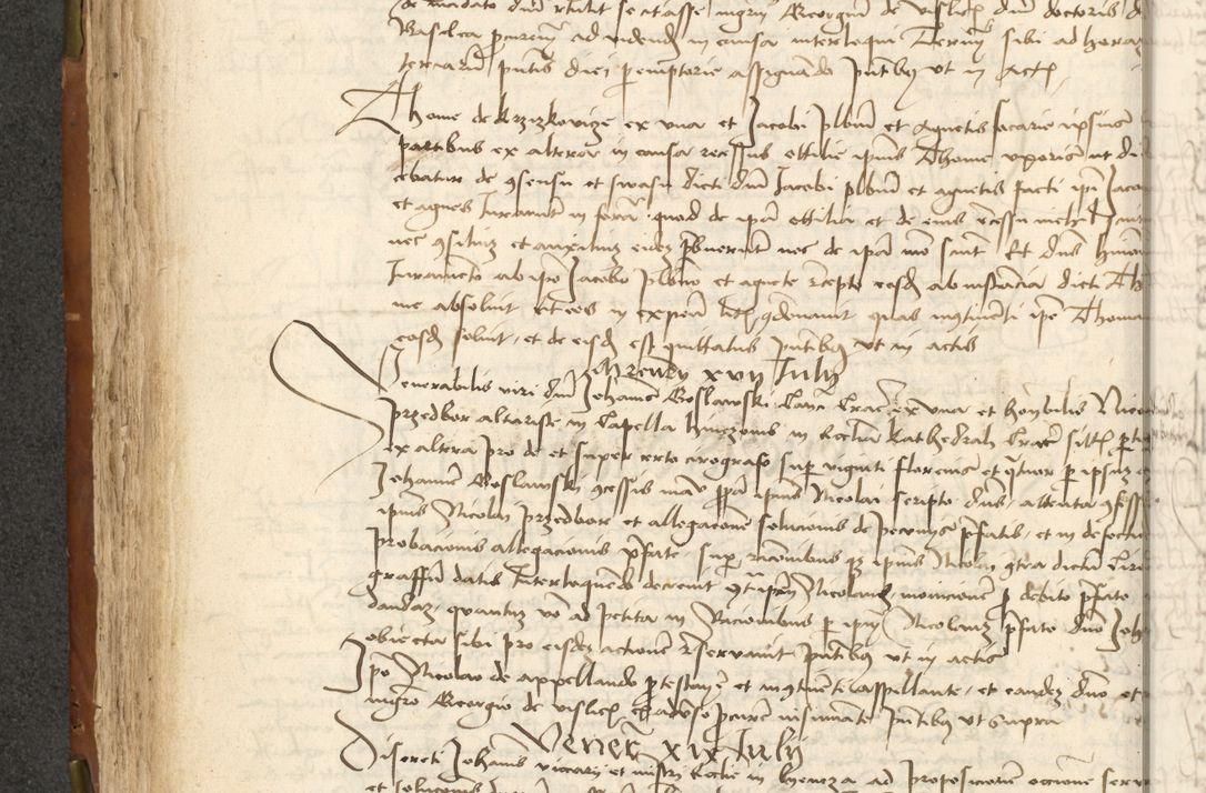 Zdjęcie nr 154 dla obiektu archiwalnego: Acta actoru[m coram venerabili viro] domino Joh[anne de Lathoschin, sacre] theologie [et decretorum] doctore [canonico et officiali Cracoviensi] generali [anno Domini millesimo] quadringen[tesimo nonagesimo tercio] indicione [XI, pontificatus sanctis]simi in Christo [patris domini nostri domini] Allexandri [divina providencia pape] sexti, anni [ipsius primo]