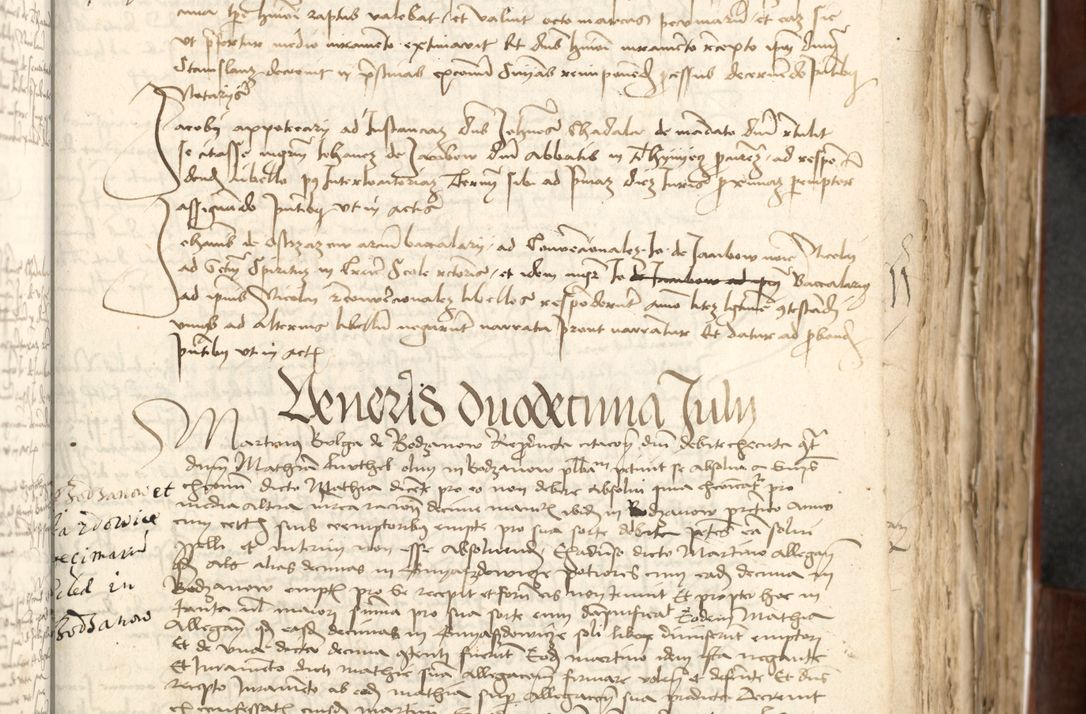 Zdjęcie nr 153 dla obiektu archiwalnego: Acta actoru[m coram venerabili viro] domino Joh[anne de Lathoschin, sacre] theologie [et decretorum] doctore [canonico et officiali Cracoviensi] generali [anno Domini millesimo] quadringen[tesimo nonagesimo tercio] indicione [XI, pontificatus sanctis]simi in Christo [patris domini nostri domini] Allexandri [divina providencia pape] sexti, anni [ipsius primo]