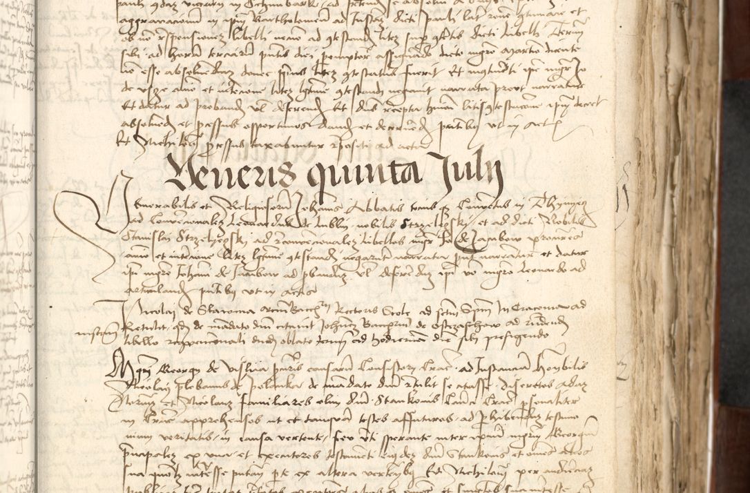 Zdjęcie nr 151 dla obiektu archiwalnego: Acta actoru[m coram venerabili viro] domino Joh[anne de Lathoschin, sacre] theologie [et decretorum] doctore [canonico et officiali Cracoviensi] generali [anno Domini millesimo] quadringen[tesimo nonagesimo tercio] indicione [XI, pontificatus sanctis]simi in Christo [patris domini nostri domini] Allexandri [divina providencia pape] sexti, anni [ipsius primo]