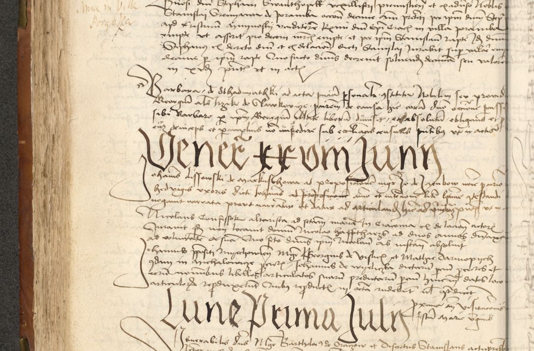 Zdjęcie nr 150 dla obiektu archiwalnego: Acta actoru[m coram venerabili viro] domino Joh[anne de Lathoschin, sacre] theologie [et decretorum] doctore [canonico et officiali Cracoviensi] generali [anno Domini millesimo] quadringen[tesimo nonagesimo tercio] indicione [XI, pontificatus sanctis]simi in Christo [patris domini nostri domini] Allexandri [divina providencia pape] sexti, anni [ipsius primo]