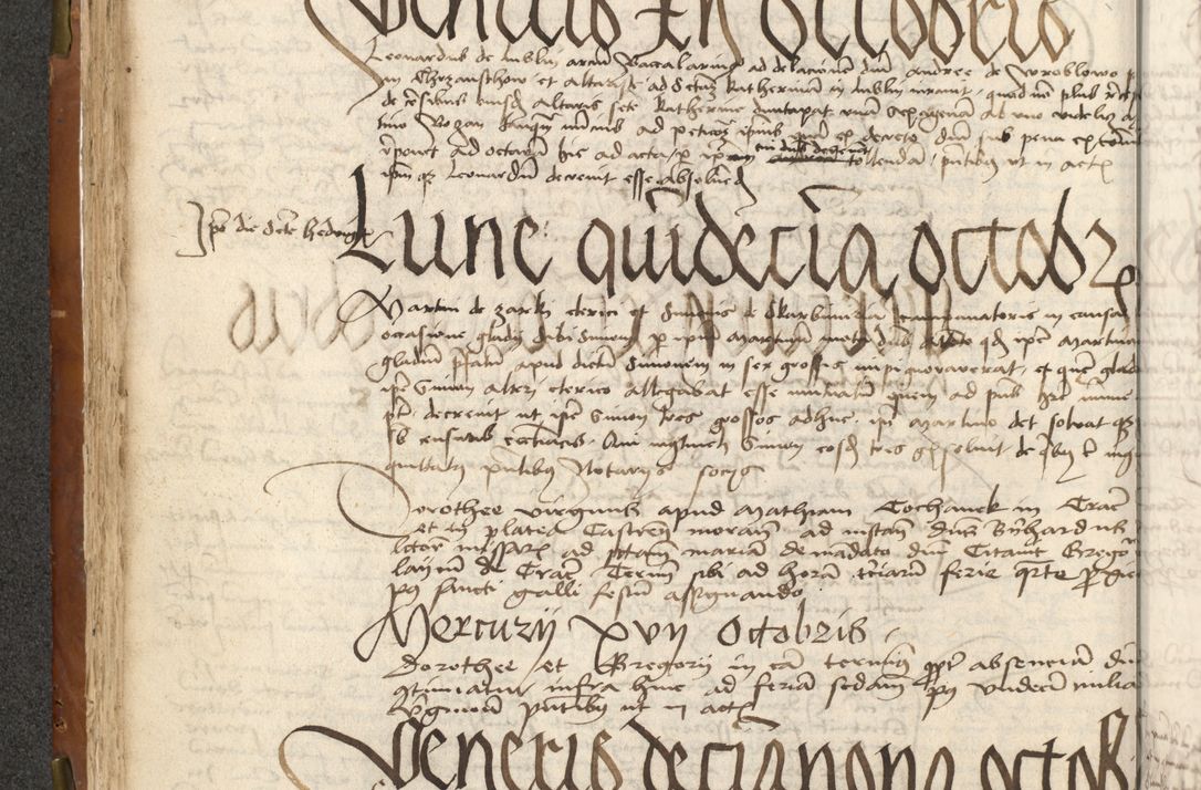 Zdjęcie nr 102 dla obiektu archiwalnego: Acta actoru[m coram venerabili viro] domino Joh[anne de Lathoschin, sacre] theologie [et decretorum] doctore [canonico et officiali Cracoviensi] generali [anno Domini millesimo] quadringen[tesimo nonagesimo tercio] indicione [XI, pontificatus sanctis]simi in Christo [patris domini nostri domini] Allexandri [divina providencia pape] sexti, anni [ipsius primo]