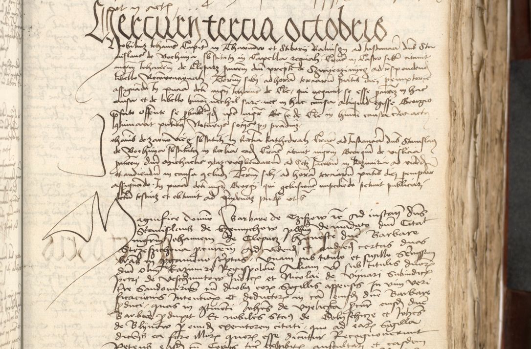 Zdjęcie nr 97 dla obiektu archiwalnego: Acta actoru[m coram venerabili viro] domino Joh[anne de Lathoschin, sacre] theologie [et decretorum] doctore [canonico et officiali Cracoviensi] generali [anno Domini millesimo] quadringen[tesimo nonagesimo tercio] indicione [XI, pontificatus sanctis]simi in Christo [patris domini nostri domini] Allexandri [divina providencia pape] sexti, anni [ipsius primo]