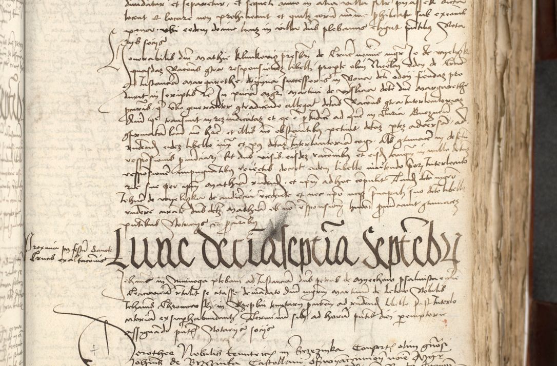 Zdjęcie nr 91 dla obiektu archiwalnego: Acta actoru[m coram venerabili viro] domino Joh[anne de Lathoschin, sacre] theologie [et decretorum] doctore [canonico et officiali Cracoviensi] generali [anno Domini millesimo] quadringen[tesimo nonagesimo tercio] indicione [XI, pontificatus sanctis]simi in Christo [patris domini nostri domini] Allexandri [divina providencia pape] sexti, anni [ipsius primo]