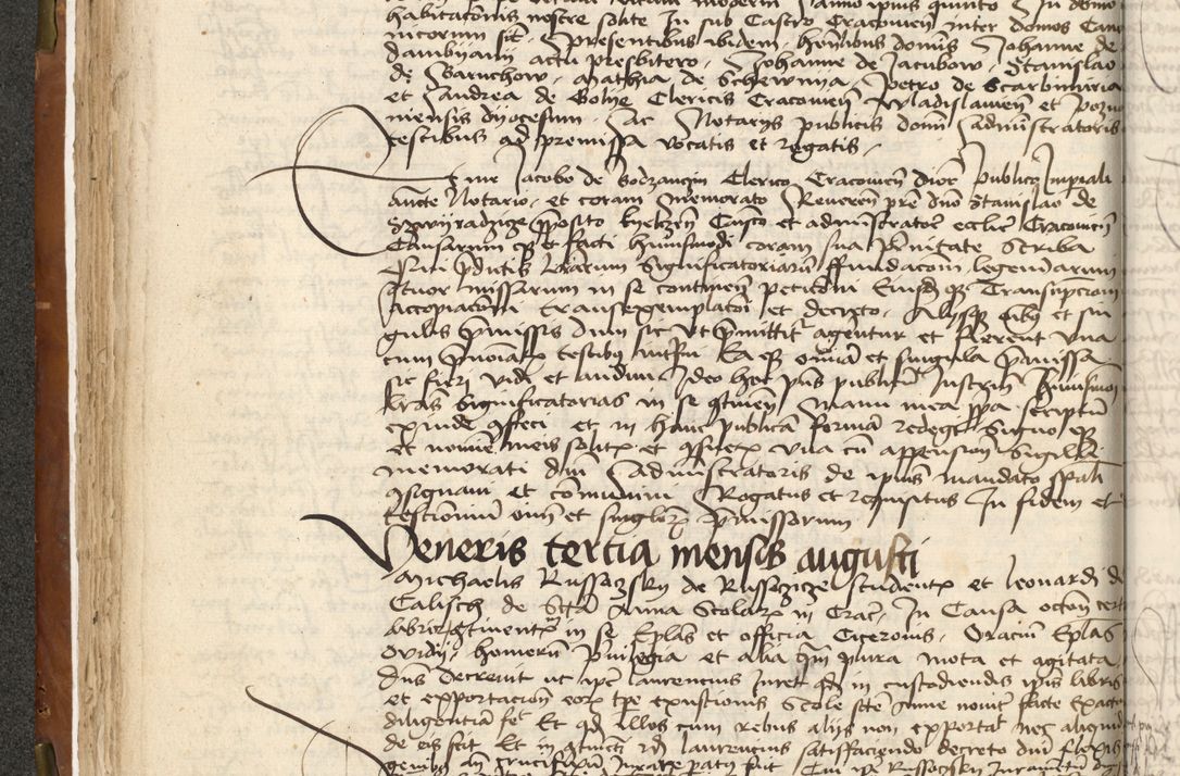 Zdjęcie nr 80 dla obiektu archiwalnego: Acta actoru[m coram venerabili viro] domino Joh[anne de Lathoschin, sacre] theologie [et decretorum] doctore [canonico et officiali Cracoviensi] generali [anno Domini millesimo] quadringen[tesimo nonagesimo tercio] indicione [XI, pontificatus sanctis]simi in Christo [patris domini nostri domini] Allexandri [divina providencia pape] sexti, anni [ipsius primo]