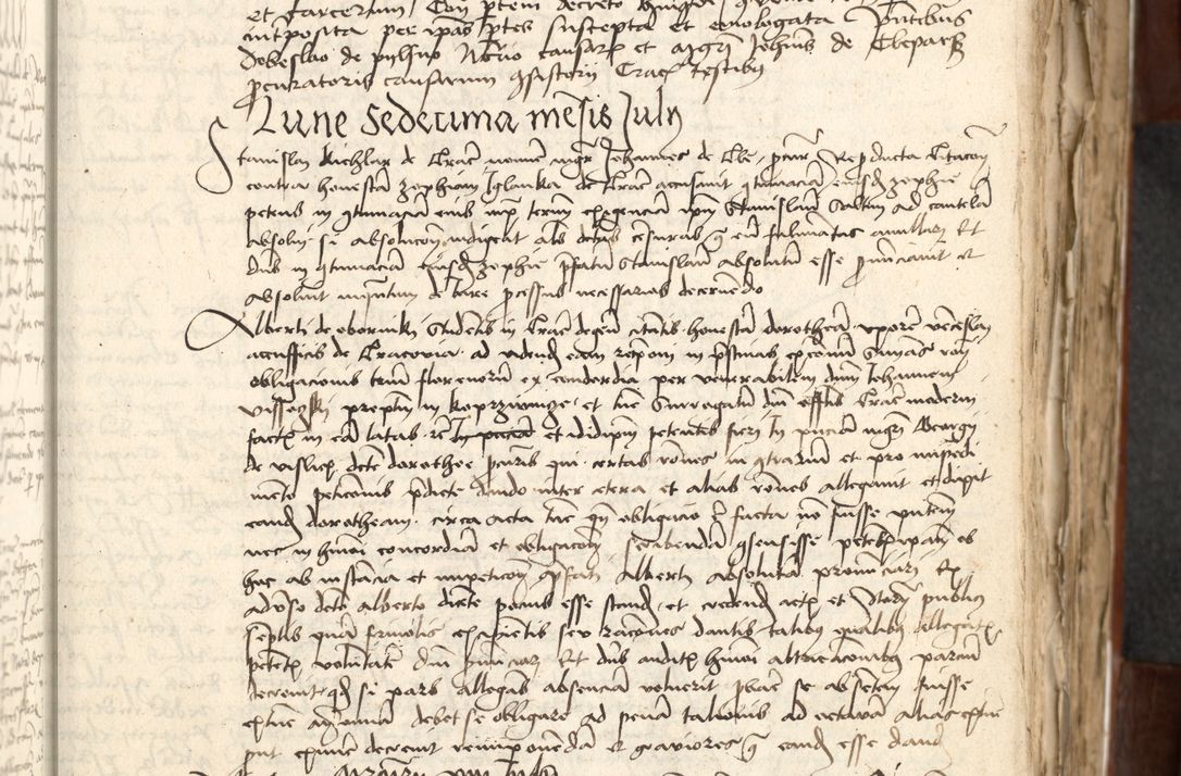 Zdjęcie nr 75 dla obiektu archiwalnego: Acta actoru[m coram venerabili viro] domino Joh[anne de Lathoschin, sacre] theologie [et decretorum] doctore [canonico et officiali Cracoviensi] generali [anno Domini millesimo] quadringen[tesimo nonagesimo tercio] indicione [XI, pontificatus sanctis]simi in Christo [patris domini nostri domini] Allexandri [divina providencia pape] sexti, anni [ipsius primo]
