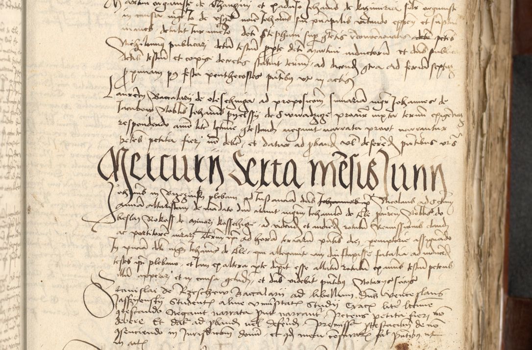 Zdjęcie nr 63 dla obiektu archiwalnego: Acta actoru[m coram venerabili viro] domino Joh[anne de Lathoschin, sacre] theologie [et decretorum] doctore [canonico et officiali Cracoviensi] generali [anno Domini millesimo] quadringen[tesimo nonagesimo tercio] indicione [XI, pontificatus sanctis]simi in Christo [patris domini nostri domini] Allexandri [divina providencia pape] sexti, anni [ipsius primo]