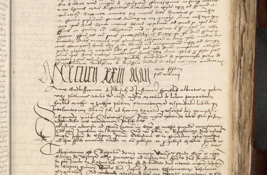 Zdjęcie nr 57 dla obiektu archiwalnego: Acta actoru[m coram venerabili viro] domino Joh[anne de Lathoschin, sacre] theologie [et decretorum] doctore [canonico et officiali Cracoviensi] generali [anno Domini millesimo] quadringen[tesimo nonagesimo tercio] indicione [XI, pontificatus sanctis]simi in Christo [patris domini nostri domini] Allexandri [divina providencia pape] sexti, anni [ipsius primo]