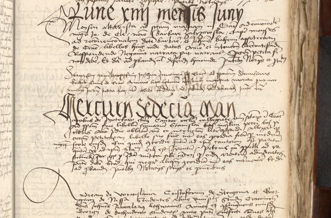 Zdjęcie nr 51 dla obiektu archiwalnego: Acta actoru[m coram venerabili viro] domino Joh[anne de Lathoschin, sacre] theologie [et decretorum] doctore [canonico et officiali Cracoviensi] generali [anno Domini millesimo] quadringen[tesimo nonagesimo tercio] indicione [XI, pontificatus sanctis]simi in Christo [patris domini nostri domini] Allexandri [divina providencia pape] sexti, anni [ipsius primo]