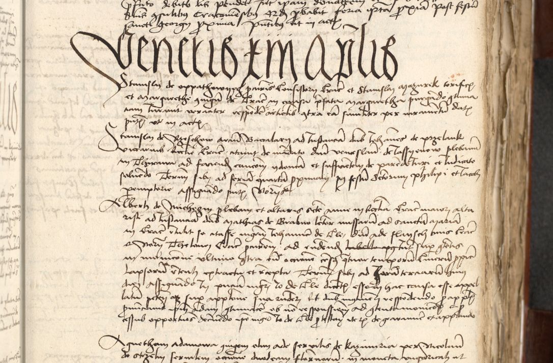 Zdjęcie nr 45 dla obiektu archiwalnego: Acta actoru[m coram venerabili viro] domino Joh[anne de Lathoschin, sacre] theologie [et decretorum] doctore [canonico et officiali Cracoviensi] generali [anno Domini millesimo] quadringen[tesimo nonagesimo tercio] indicione [XI, pontificatus sanctis]simi in Christo [patris domini nostri domini] Allexandri [divina providencia pape] sexti, anni [ipsius primo]