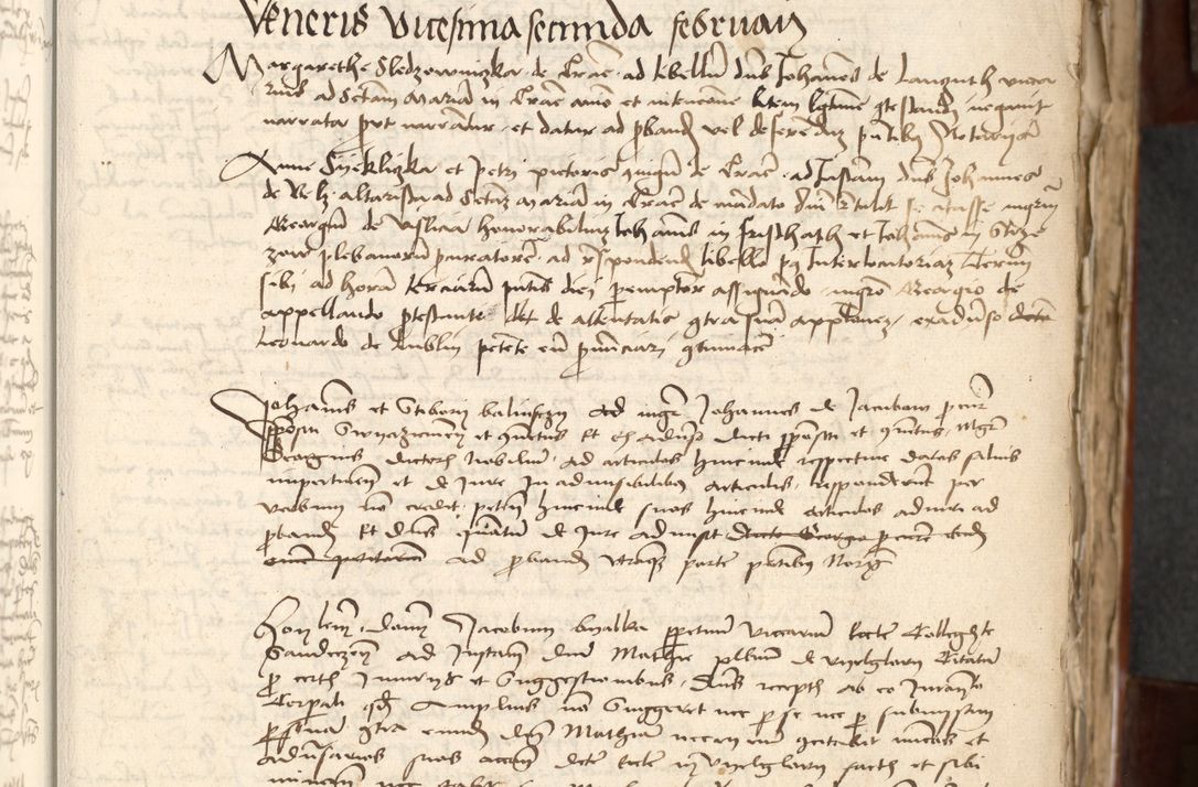 Zdjęcie nr 13 dla obiektu archiwalnego: Acta actoru[m coram venerabili viro] domino Joh[anne de Lathoschin, sacre] theologie [et decretorum] doctore [canonico et officiali Cracoviensi] generali [anno Domini millesimo] quadringen[tesimo nonagesimo tercio] indicione [XI, pontificatus sanctis]simi in Christo [patris domini nostri domini] Allexandri [divina providencia pape] sexti, anni [ipsius primo]