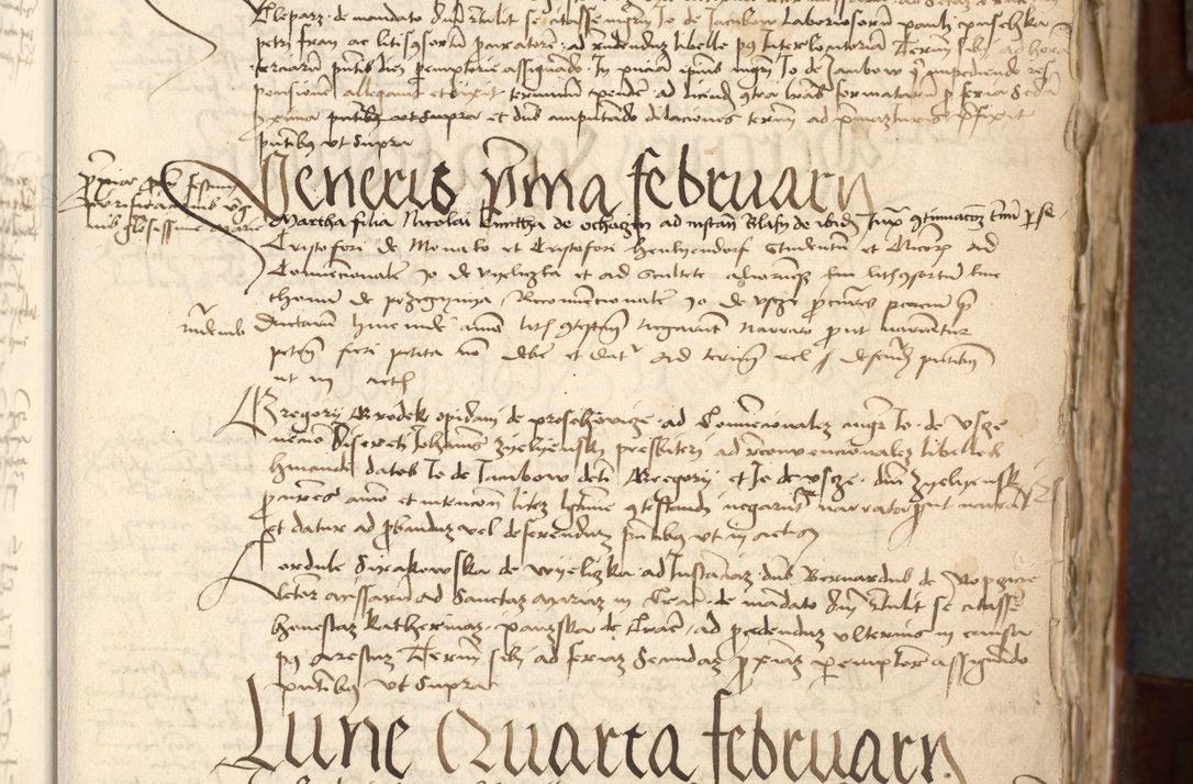 Zdjęcie nr 9 dla obiektu archiwalnego: Acta actoru[m coram venerabili viro] domino Joh[anne de Lathoschin, sacre] theologie [et decretorum] doctore [canonico et officiali Cracoviensi] generali [anno Domini millesimo] quadringen[tesimo nonagesimo tercio] indicione [XI, pontificatus sanctis]simi in Christo [patris domini nostri domini] Allexandri [divina providencia pape] sexti, anni [ipsius primo]