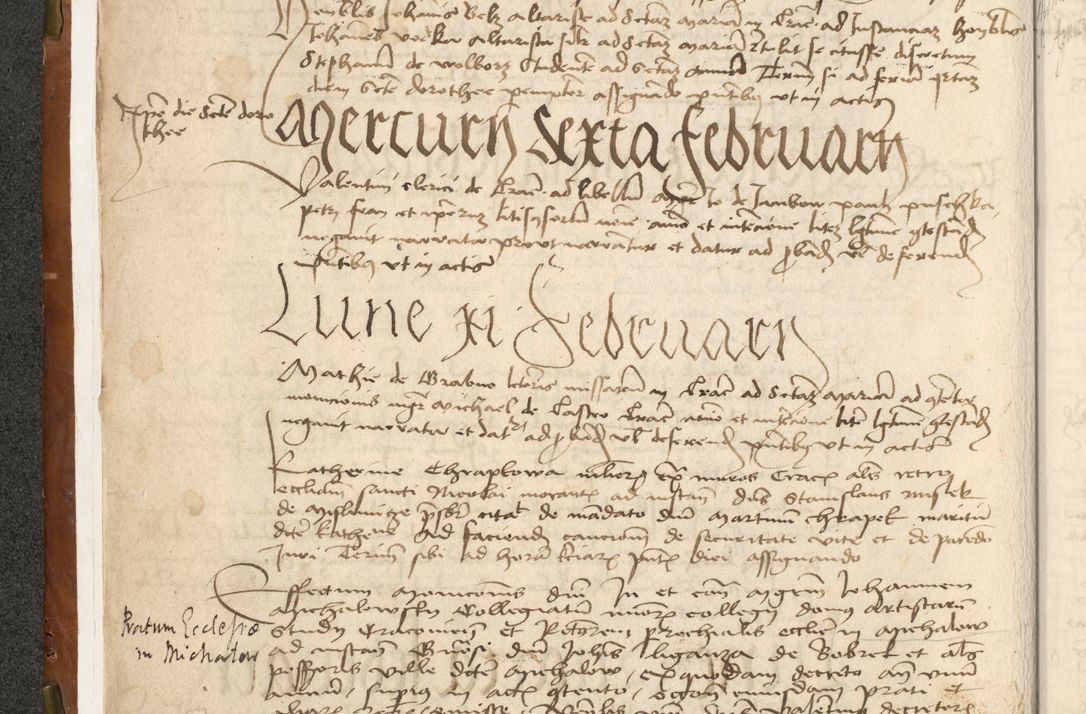 Zdjęcie nr 10 dla obiektu archiwalnego: Acta actoru[m coram venerabili viro] domino Joh[anne de Lathoschin, sacre] theologie [et decretorum] doctore [canonico et officiali Cracoviensi] generali [anno Domini millesimo] quadringen[tesimo nonagesimo tercio] indicione [XI, pontificatus sanctis]simi in Christo [patris domini nostri domini] Allexandri [divina providencia pape] sexti, anni [ipsius primo]