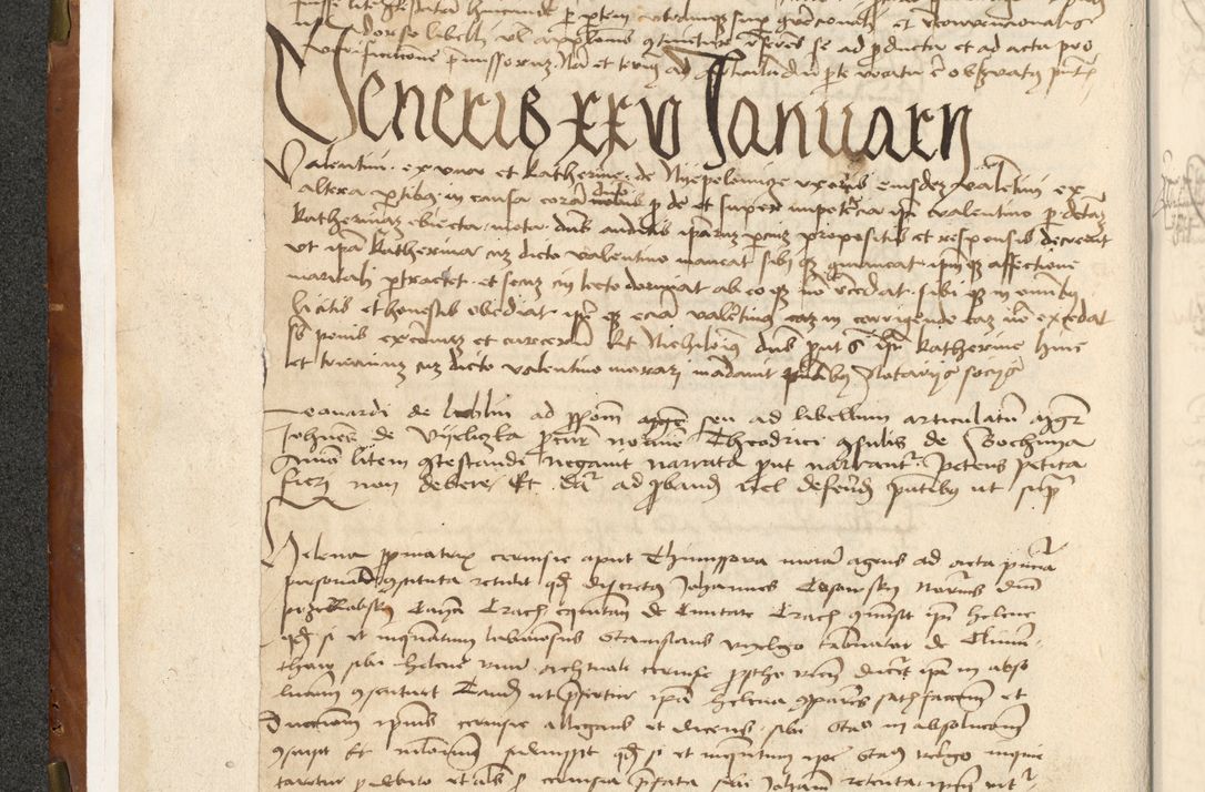 Zdjęcie nr 8 dla obiektu archiwalnego: Acta actoru[m coram venerabili viro] domino Joh[anne de Lathoschin, sacre] theologie [et decretorum] doctore [canonico et officiali Cracoviensi] generali [anno Domini millesimo] quadringen[tesimo nonagesimo tercio] indicione [XI, pontificatus sanctis]simi in Christo [patris domini nostri domini] Allexandri [divina providencia pape] sexti, anni [ipsius primo]