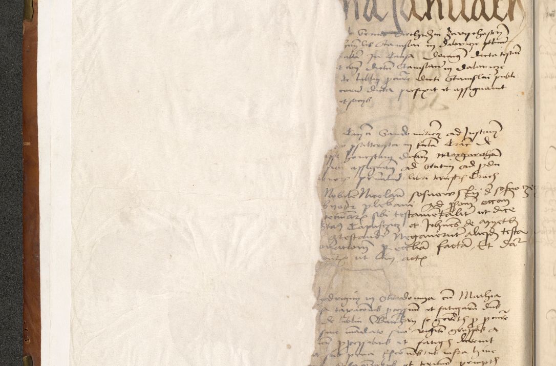 Zdjęcie nr 4 dla obiektu archiwalnego: Acta actoru[m coram venerabili viro] domino Joh[anne de Lathoschin, sacre] theologie [et decretorum] doctore [canonico et officiali Cracoviensi] generali [anno Domini millesimo] quadringen[tesimo nonagesimo tercio] indicione [XI, pontificatus sanctis]simi in Christo [patris domini nostri domini] Allexandri [divina providencia pape] sexti, anni [ipsius primo]