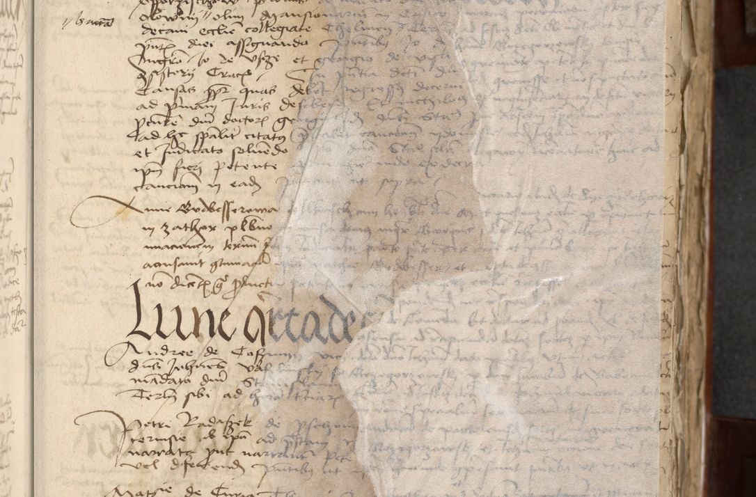 Zdjęcie nr 5 dla obiektu archiwalnego: Acta actoru[m coram venerabili viro] domino Joh[anne de Lathoschin, sacre] theologie [et decretorum] doctore [canonico et officiali Cracoviensi] generali [anno Domini millesimo] quadringen[tesimo nonagesimo tercio] indicione [XI, pontificatus sanctis]simi in Christo [patris domini nostri domini] Allexandri [divina providencia pape] sexti, anni [ipsius primo]