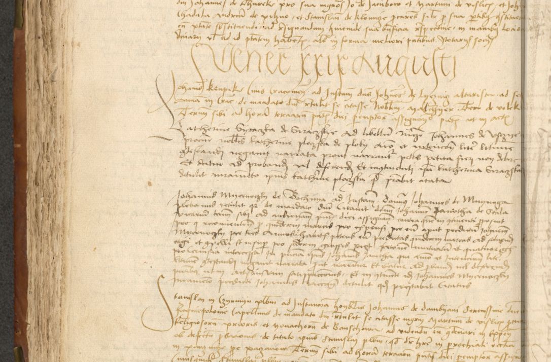 Zdjęcie nr 206 dla obiektu archiwalnego: Acta actoru[m coram venerabili viro] domino Joh[anne de Lathoschin, sacre] theologie [et decretorum] doctore [canonico et officiali Cracoviensi] generali [anno Domini millesimo] quadringen[tesimo nonagesimo tercio] indicione [XI, pontificatus sanctis]simi in Christo [patris domini nostri domini] Allexandri [divina providencia pape] sexti, anni [ipsius primo]