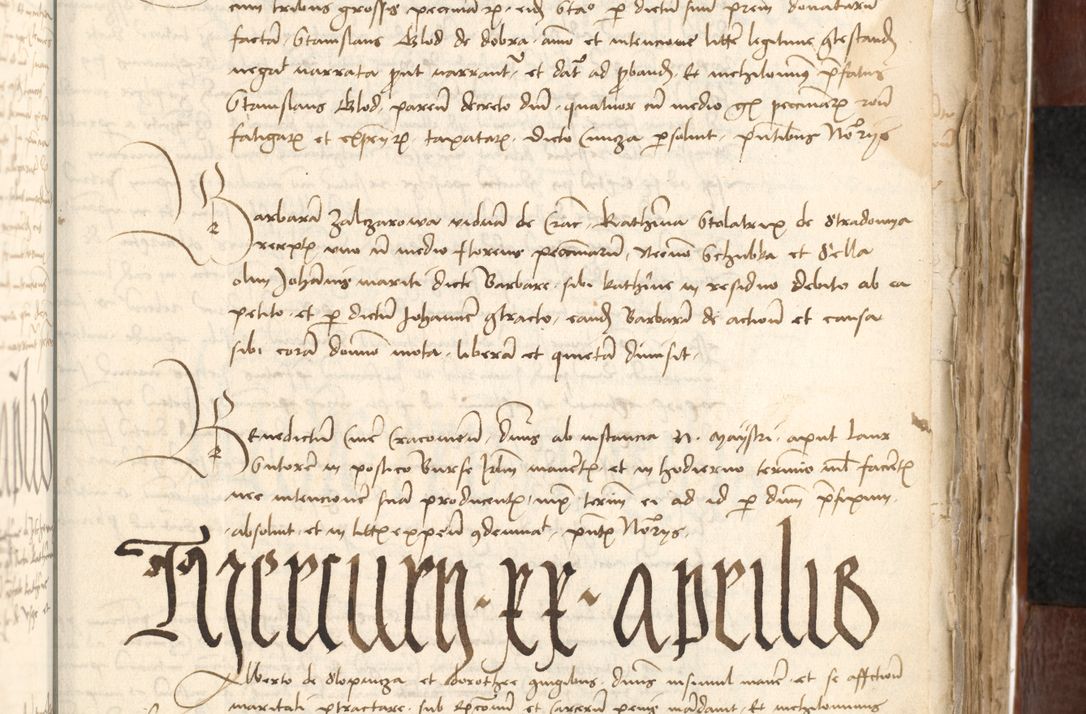 Zdjęcie nr 387 dla obiektu archiwalnego: Acta actoru[m coram venerabili viro] domino Joh[anne de Lathoschin, sacre] theologie [et decretorum] doctore [canonico et officiali Cracoviensi] generali [anno Domini millesimo] quadringen[tesimo nonagesimo tercio] indicione [XI, pontificatus sanctis]simi in Christo [patris domini nostri domini] Allexandri [divina providencia pape] sexti, anni [ipsius primo]