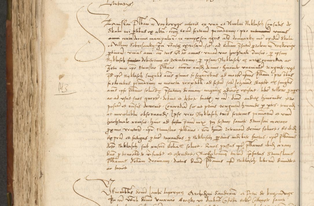 Zdjęcie nr 384 dla obiektu archiwalnego: Acta actoru[m coram venerabili viro] domino Joh[anne de Lathoschin, sacre] theologie [et decretorum] doctore [canonico et officiali Cracoviensi] generali [anno Domini millesimo] quadringen[tesimo nonagesimo tercio] indicione [XI, pontificatus sanctis]simi in Christo [patris domini nostri domini] Allexandri [divina providencia pape] sexti, anni [ipsius primo]