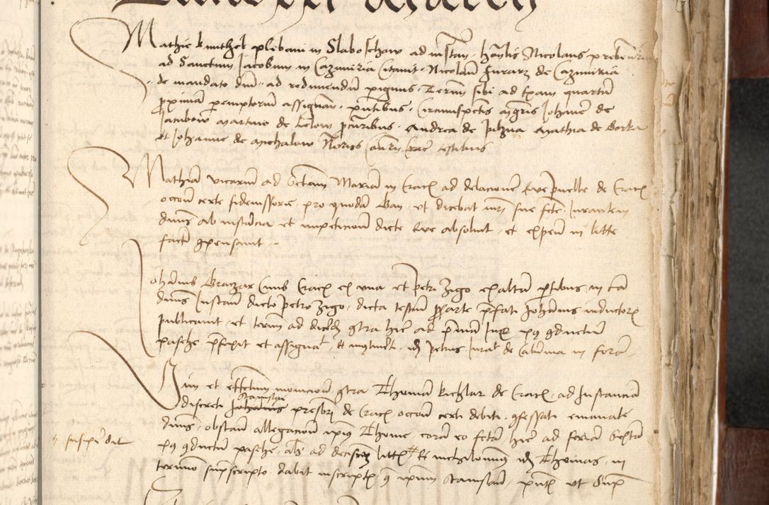 Zdjęcie nr 375 dla obiektu archiwalnego: Acta actoru[m coram venerabili viro] domino Joh[anne de Lathoschin, sacre] theologie [et decretorum] doctore [canonico et officiali Cracoviensi] generali [anno Domini millesimo] quadringen[tesimo nonagesimo tercio] indicione [XI, pontificatus sanctis]simi in Christo [patris domini nostri domini] Allexandri [divina providencia pape] sexti, anni [ipsius primo]