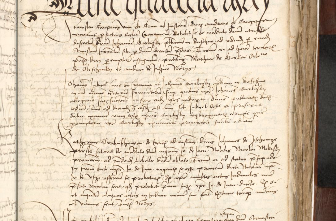 Zdjęcie nr 371 dla obiektu archiwalnego: Acta actoru[m coram venerabili viro] domino Joh[anne de Lathoschin, sacre] theologie [et decretorum] doctore [canonico et officiali Cracoviensi] generali [anno Domini millesimo] quadringen[tesimo nonagesimo tercio] indicione [XI, pontificatus sanctis]simi in Christo [patris domini nostri domini] Allexandri [divina providencia pape] sexti, anni [ipsius primo]