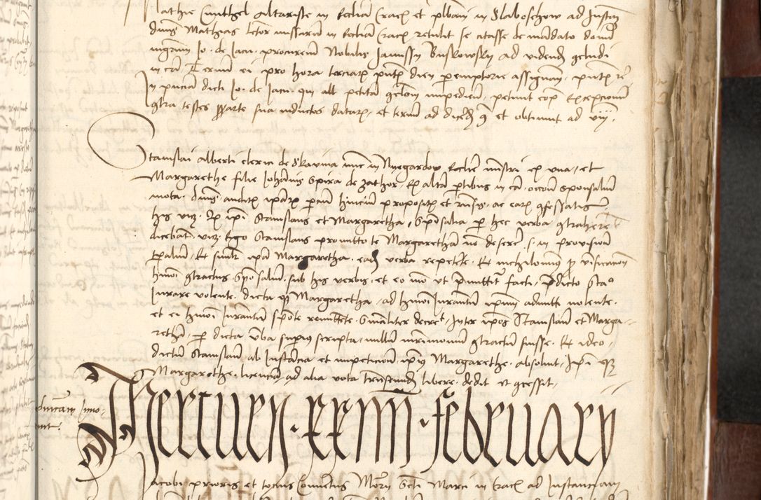 Zdjęcie nr 361 dla obiektu archiwalnego: Acta actoru[m coram venerabili viro] domino Joh[anne de Lathoschin, sacre] theologie [et decretorum] doctore [canonico et officiali Cracoviensi] generali [anno Domini millesimo] quadringen[tesimo nonagesimo tercio] indicione [XI, pontificatus sanctis]simi in Christo [patris domini nostri domini] Allexandri [divina providencia pape] sexti, anni [ipsius primo]