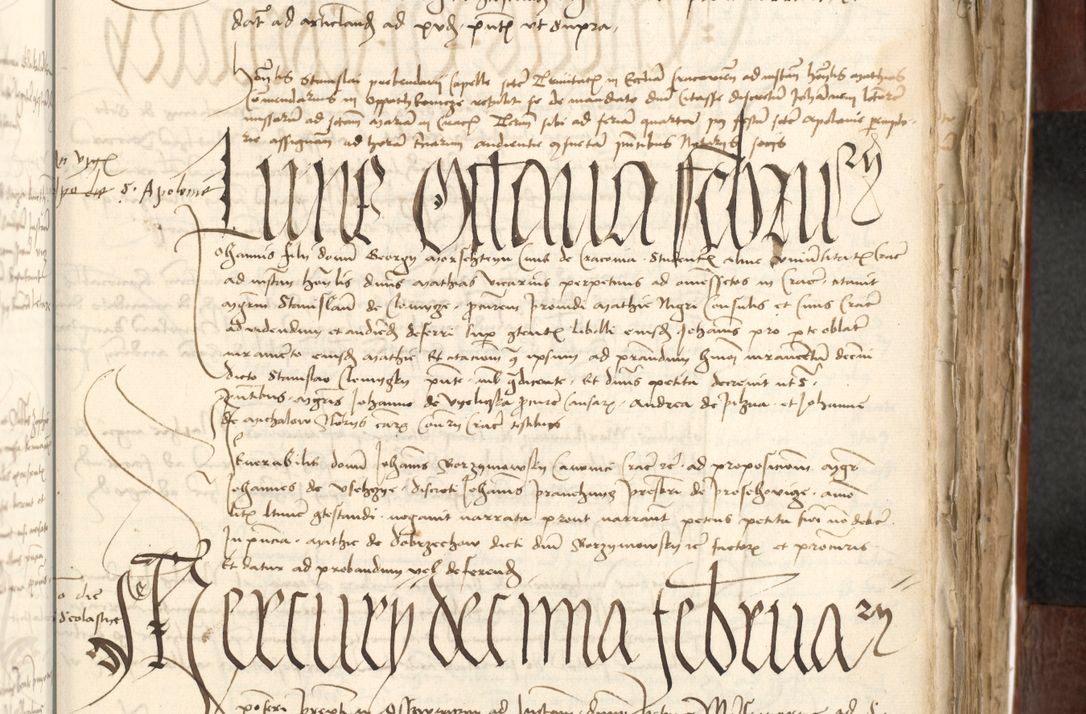 Zdjęcie nr 357 dla obiektu archiwalnego: Acta actoru[m coram venerabili viro] domino Joh[anne de Lathoschin, sacre] theologie [et decretorum] doctore [canonico et officiali Cracoviensi] generali [anno Domini millesimo] quadringen[tesimo nonagesimo tercio] indicione [XI, pontificatus sanctis]simi in Christo [patris domini nostri domini] Allexandri [divina providencia pape] sexti, anni [ipsius primo]