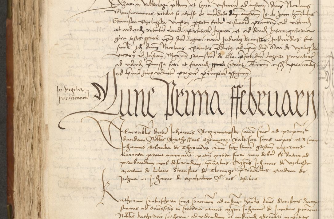 Zdjęcie nr 352 dla obiektu archiwalnego: Acta actoru[m coram venerabili viro] domino Joh[anne de Lathoschin, sacre] theologie [et decretorum] doctore [canonico et officiali Cracoviensi] generali [anno Domini millesimo] quadringen[tesimo nonagesimo tercio] indicione [XI, pontificatus sanctis]simi in Christo [patris domini nostri domini] Allexandri [divina providencia pape] sexti, anni [ipsius primo]