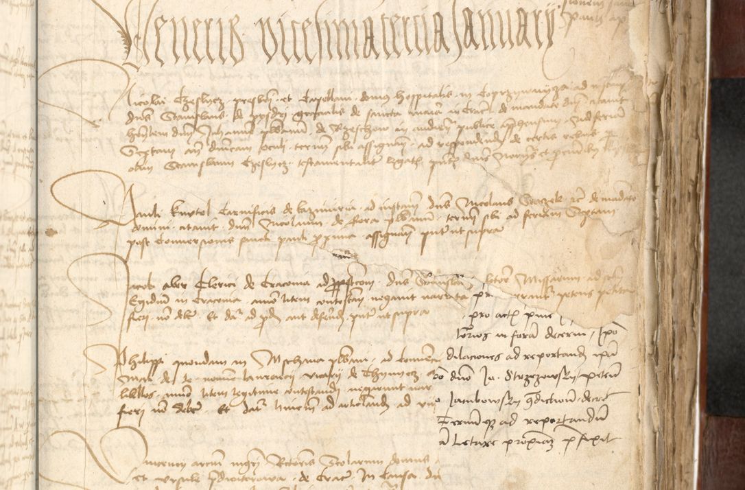 Zdjęcie nr 349 dla obiektu archiwalnego: Acta actoru[m coram venerabili viro] domino Joh[anne de Lathoschin, sacre] theologie [et decretorum] doctore [canonico et officiali Cracoviensi] generali [anno Domini millesimo] quadringen[tesimo nonagesimo tercio] indicione [XI, pontificatus sanctis]simi in Christo [patris domini nostri domini] Allexandri [divina providencia pape] sexti, anni [ipsius primo]