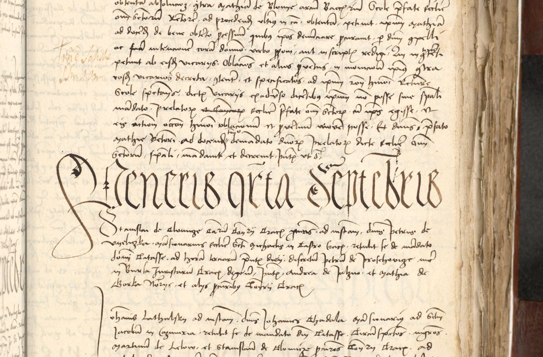 Zdjęcie nr 315 dla obiektu archiwalnego: Acta actoru[m coram venerabili viro] domino Joh[anne de Lathoschin, sacre] theologie [et decretorum] doctore [canonico et officiali Cracoviensi] generali [anno Domini millesimo] quadringen[tesimo nonagesimo tercio] indicione [XI, pontificatus sanctis]simi in Christo [patris domini nostri domini] Allexandri [divina providencia pape] sexti, anni [ipsius primo]