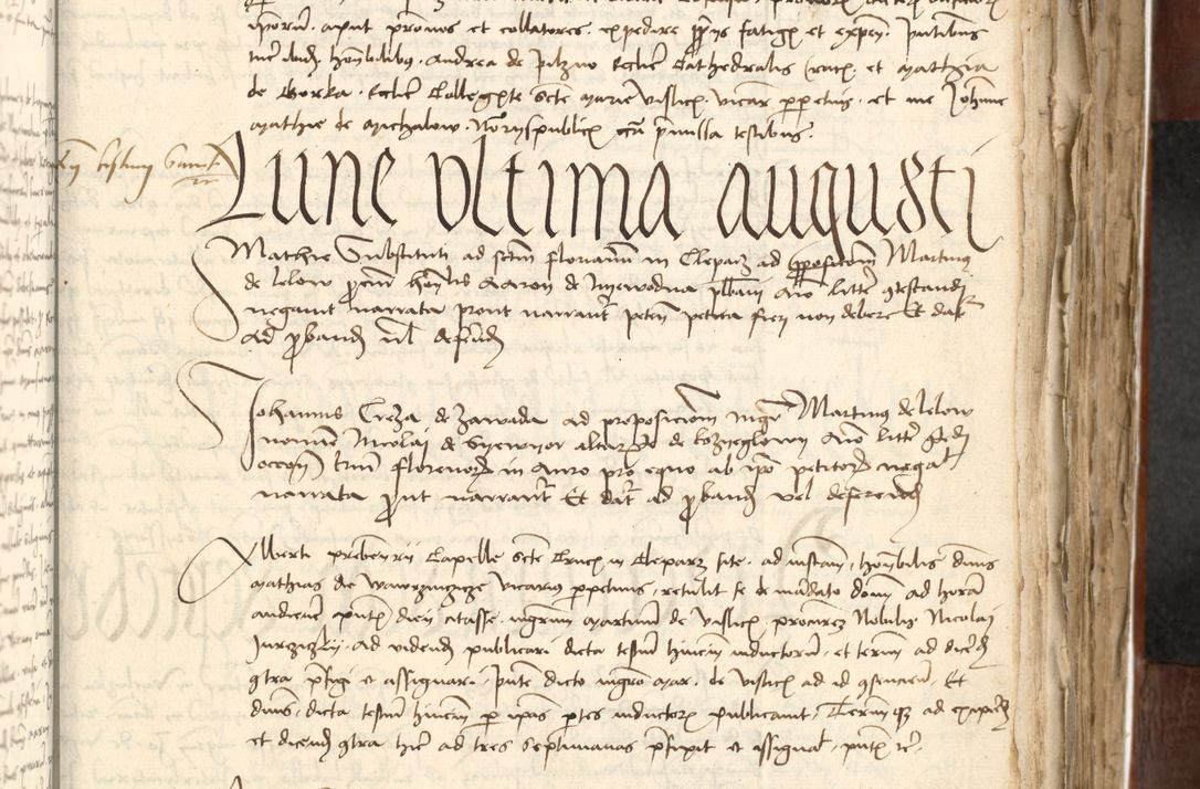 Zdjęcie nr 313 dla obiektu archiwalnego: Acta actoru[m coram venerabili viro] domino Joh[anne de Lathoschin, sacre] theologie [et decretorum] doctore [canonico et officiali Cracoviensi] generali [anno Domini millesimo] quadringen[tesimo nonagesimo tercio] indicione [XI, pontificatus sanctis]simi in Christo [patris domini nostri domini] Allexandri [divina providencia pape] sexti, anni [ipsius primo]