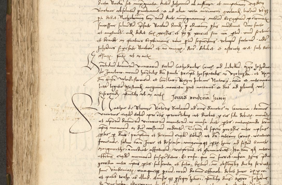 Zdjęcie nr 294 dla obiektu archiwalnego: Acta actoru[m coram venerabili viro] domino Joh[anne de Lathoschin, sacre] theologie [et decretorum] doctore [canonico et officiali Cracoviensi] generali [anno Domini millesimo] quadringen[tesimo nonagesimo tercio] indicione [XI, pontificatus sanctis]simi in Christo [patris domini nostri domini] Allexandri [divina providencia pape] sexti, anni [ipsius primo]