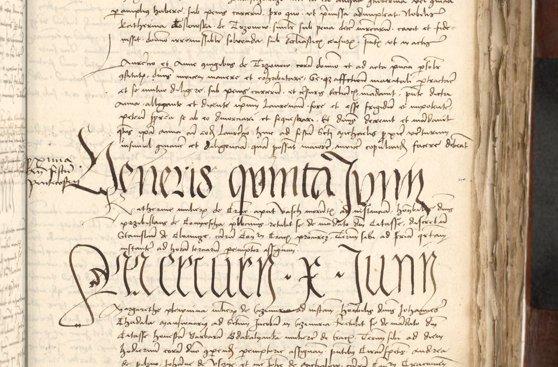 Zdjęcie nr 293 dla obiektu archiwalnego: Acta actoru[m coram venerabili viro] domino Joh[anne de Lathoschin, sacre] theologie [et decretorum] doctore [canonico et officiali Cracoviensi] generali [anno Domini millesimo] quadringen[tesimo nonagesimo tercio] indicione [XI, pontificatus sanctis]simi in Christo [patris domini nostri domini] Allexandri [divina providencia pape] sexti, anni [ipsius primo]