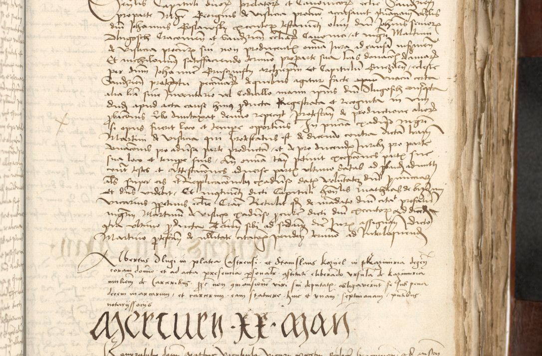 Zdjęcie nr 285 dla obiektu archiwalnego: Acta actoru[m coram venerabili viro] domino Joh[anne de Lathoschin, sacre] theologie [et decretorum] doctore [canonico et officiali Cracoviensi] generali [anno Domini millesimo] quadringen[tesimo nonagesimo tercio] indicione [XI, pontificatus sanctis]simi in Christo [patris domini nostri domini] Allexandri [divina providencia pape] sexti, anni [ipsius primo]