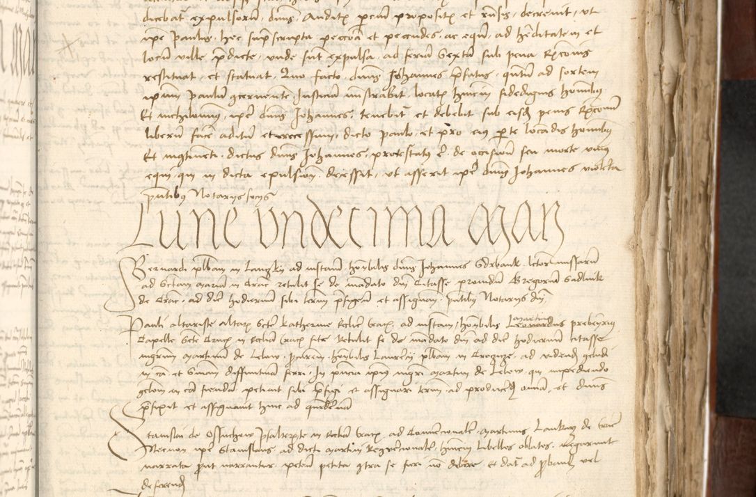 Zdjęcie nr 279 dla obiektu archiwalnego: Acta actoru[m coram venerabili viro] domino Joh[anne de Lathoschin, sacre] theologie [et decretorum] doctore [canonico et officiali Cracoviensi] generali [anno Domini millesimo] quadringen[tesimo nonagesimo tercio] indicione [XI, pontificatus sanctis]simi in Christo [patris domini nostri domini] Allexandri [divina providencia pape] sexti, anni [ipsius primo]