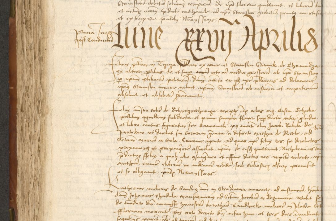 Zdjęcie nr 276 dla obiektu archiwalnego: Acta actoru[m coram venerabili viro] domino Joh[anne de Lathoschin, sacre] theologie [et decretorum] doctore [canonico et officiali Cracoviensi] generali [anno Domini millesimo] quadringen[tesimo nonagesimo tercio] indicione [XI, pontificatus sanctis]simi in Christo [patris domini nostri domini] Allexandri [divina providencia pape] sexti, anni [ipsius primo]