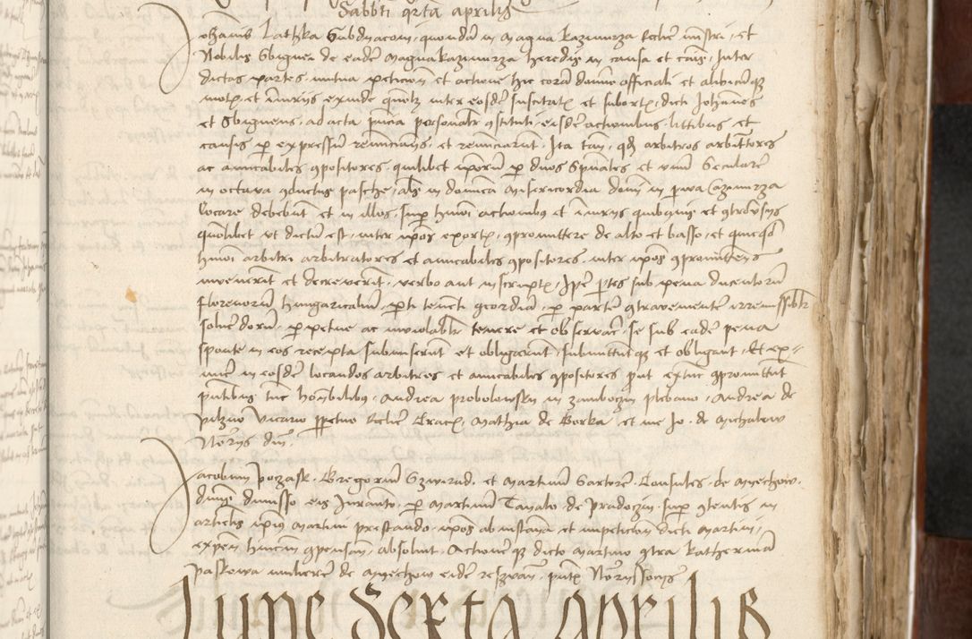 Zdjęcie nr 269 dla obiektu archiwalnego: Acta actoru[m coram venerabili viro] domino Joh[anne de Lathoschin, sacre] theologie [et decretorum] doctore [canonico et officiali Cracoviensi] generali [anno Domini millesimo] quadringen[tesimo nonagesimo tercio] indicione [XI, pontificatus sanctis]simi in Christo [patris domini nostri domini] Allexandri [divina providencia pape] sexti, anni [ipsius primo]