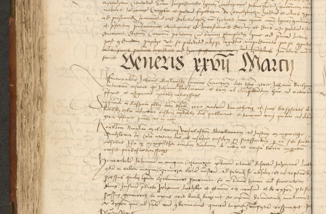 Zdjęcie nr 266 dla obiektu archiwalnego: Acta actoru[m coram venerabili viro] domino Joh[anne de Lathoschin, sacre] theologie [et decretorum] doctore [canonico et officiali Cracoviensi] generali [anno Domini millesimo] quadringen[tesimo nonagesimo tercio] indicione [XI, pontificatus sanctis]simi in Christo [patris domini nostri domini] Allexandri [divina providencia pape] sexti, anni [ipsius primo]