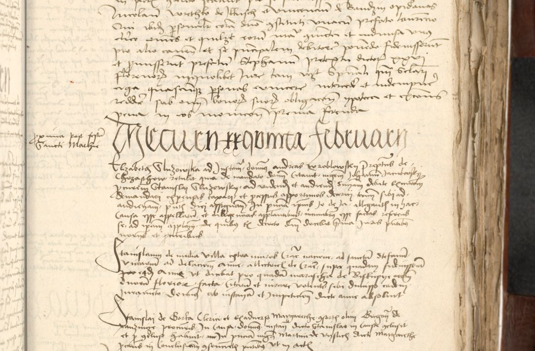 Zdjęcie nr 257 dla obiektu archiwalnego: Acta actoru[m coram venerabili viro] domino Joh[anne de Lathoschin, sacre] theologie [et decretorum] doctore [canonico et officiali Cracoviensi] generali [anno Domini millesimo] quadringen[tesimo nonagesimo tercio] indicione [XI, pontificatus sanctis]simi in Christo [patris domini nostri domini] Allexandri [divina providencia pape] sexti, anni [ipsius primo]