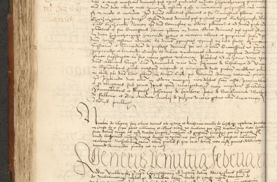 Zdjęcie nr 258 dla obiektu archiwalnego: Acta actoru[m coram venerabili viro] domino Joh[anne de Lathoschin, sacre] theologie [et decretorum] doctore [canonico et officiali Cracoviensi] generali [anno Domini millesimo] quadringen[tesimo nonagesimo tercio] indicione [XI, pontificatus sanctis]simi in Christo [patris domini nostri domini] Allexandri [divina providencia pape] sexti, anni [ipsius primo]